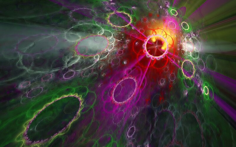 Abstract fractal energy burst