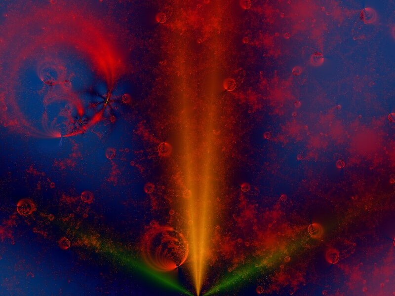 Abstract fractal energy burst