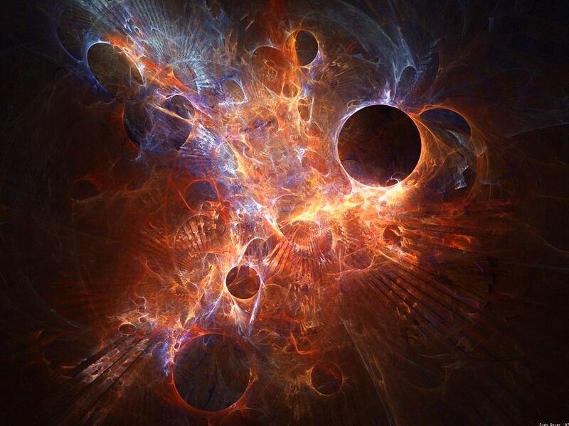 Abstract fractal energy burst
