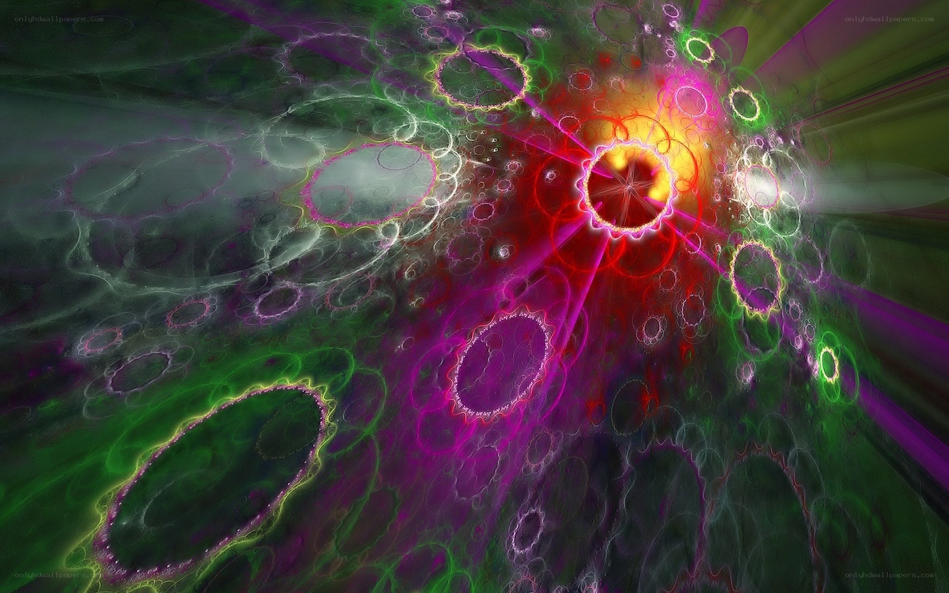 Abstract fractal energy burst