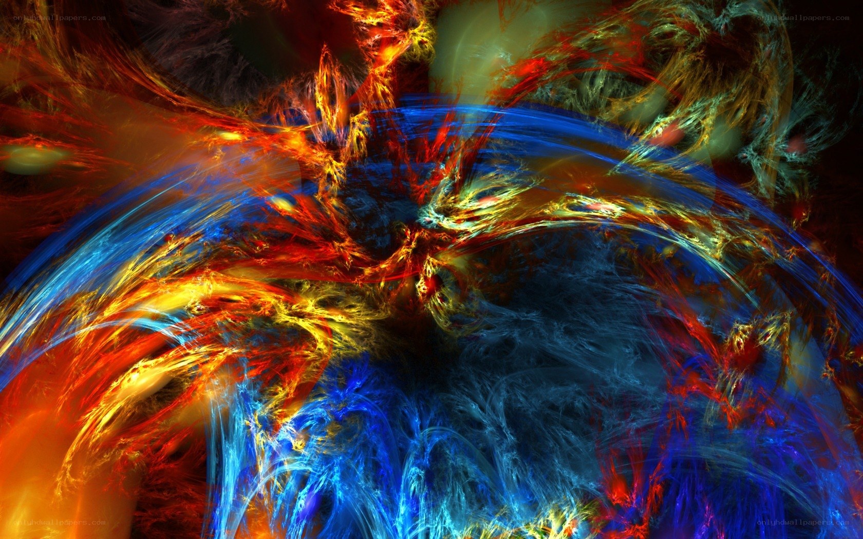 Abstract fractal energy explosion