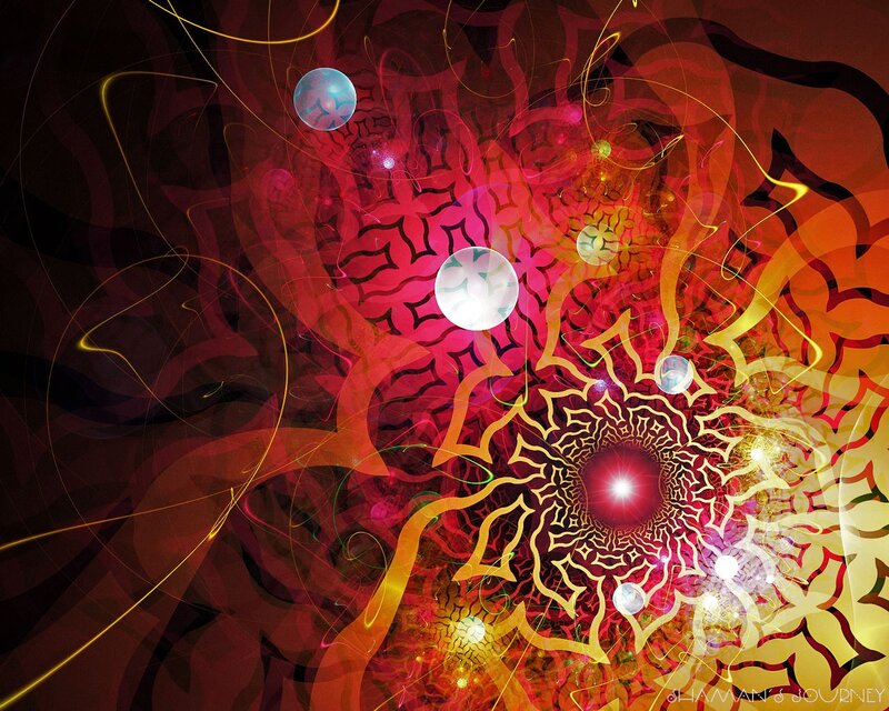 Abstract fractal energy journey
