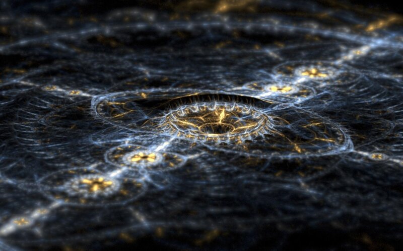 Abstract fractal energy pattern