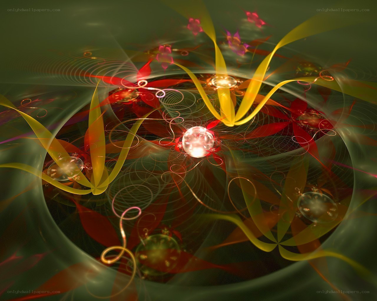 Abstract fractal energy patterns