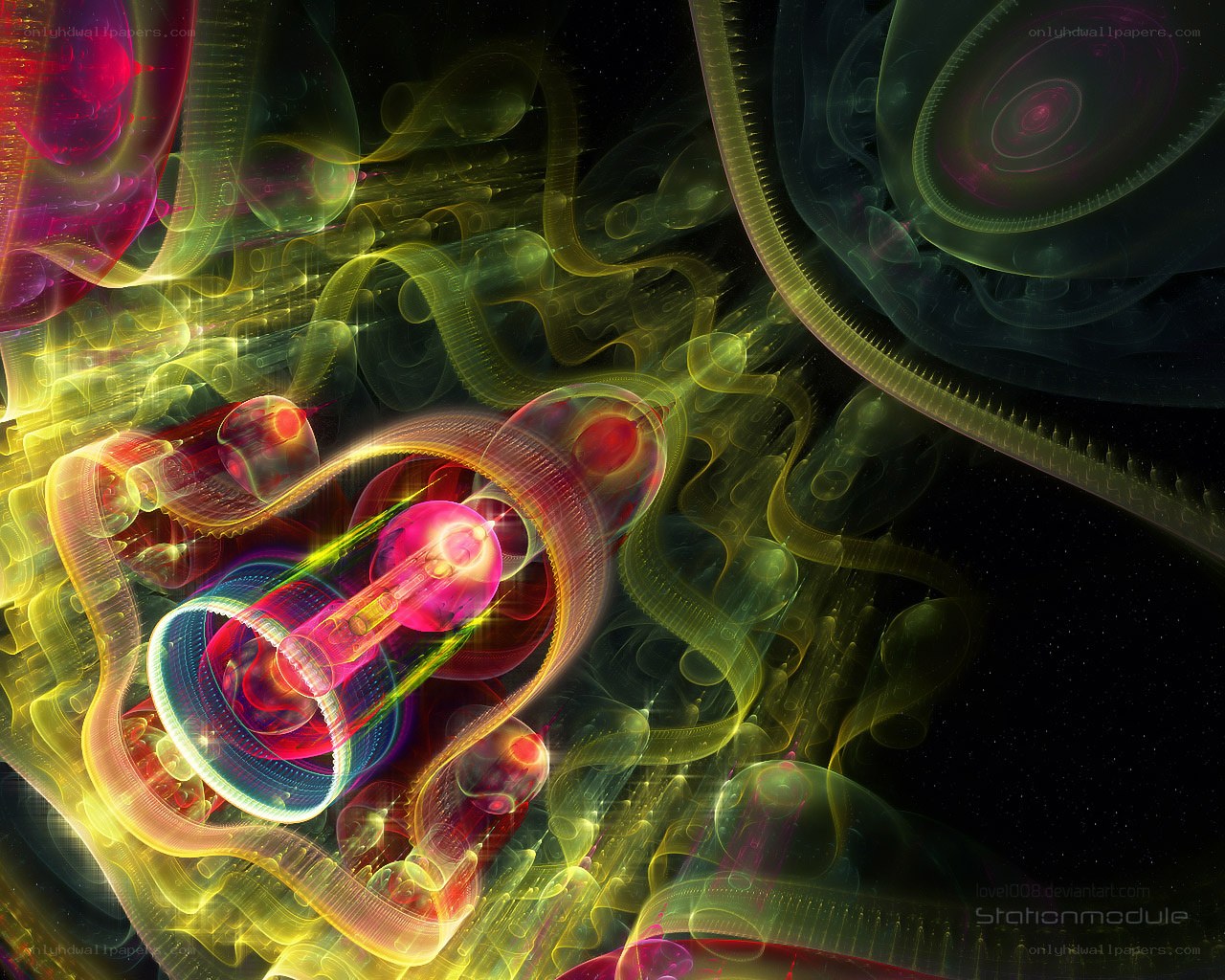 Abstract fractal energy patterns