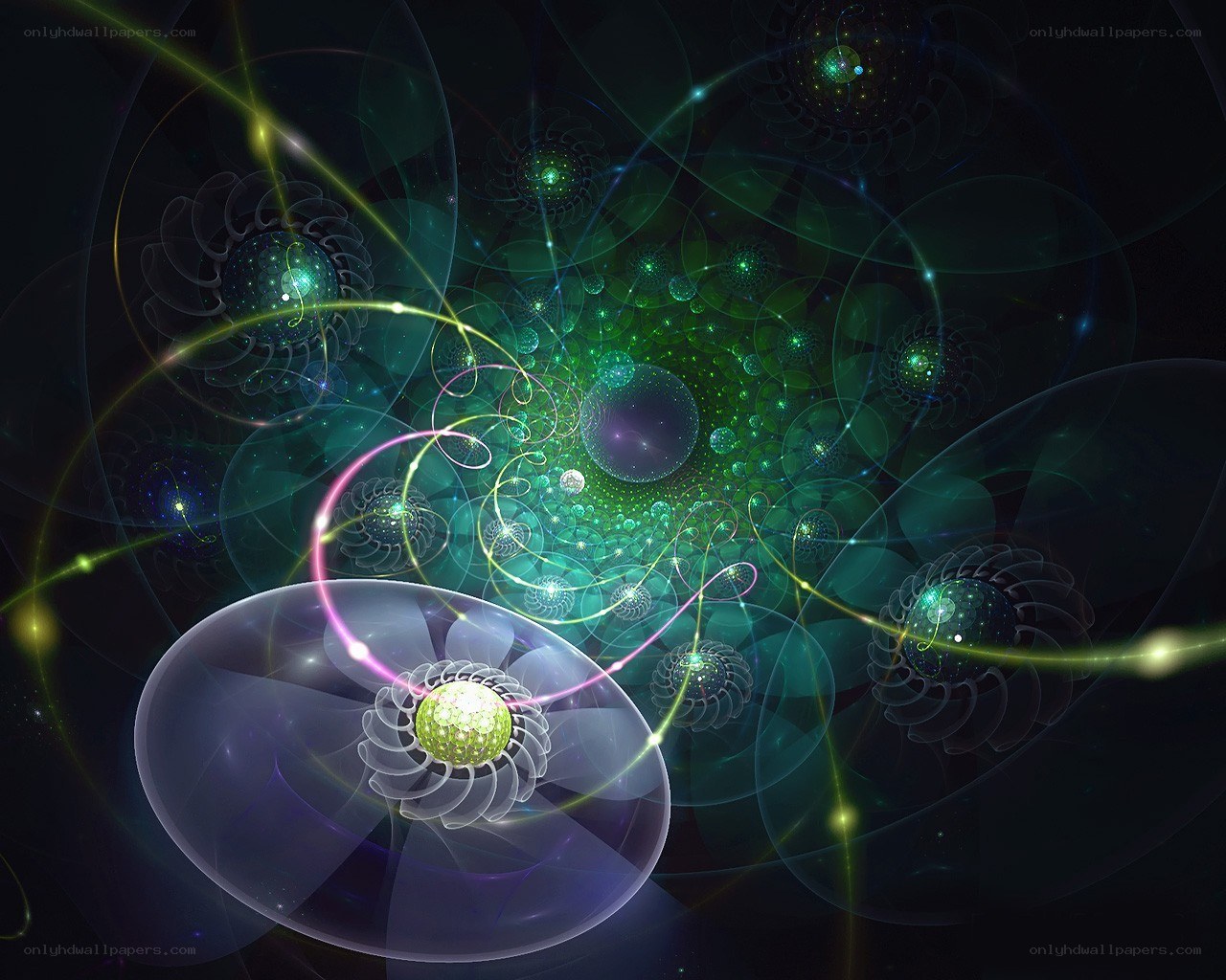 Abstract fractal energy patterns