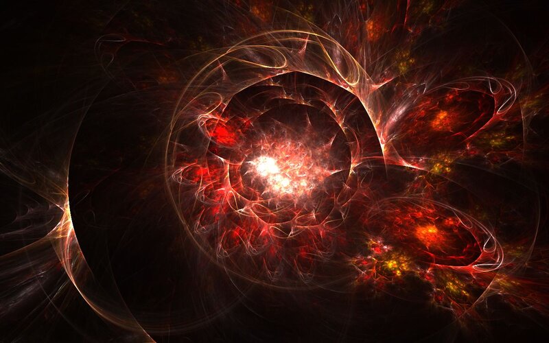 Abstract fractal energy swirl