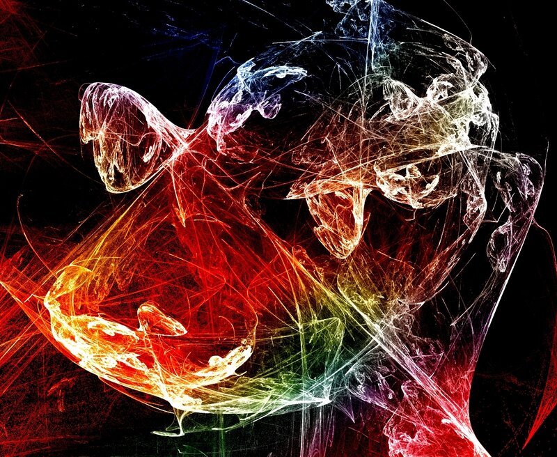Abstract fractal energy swirl