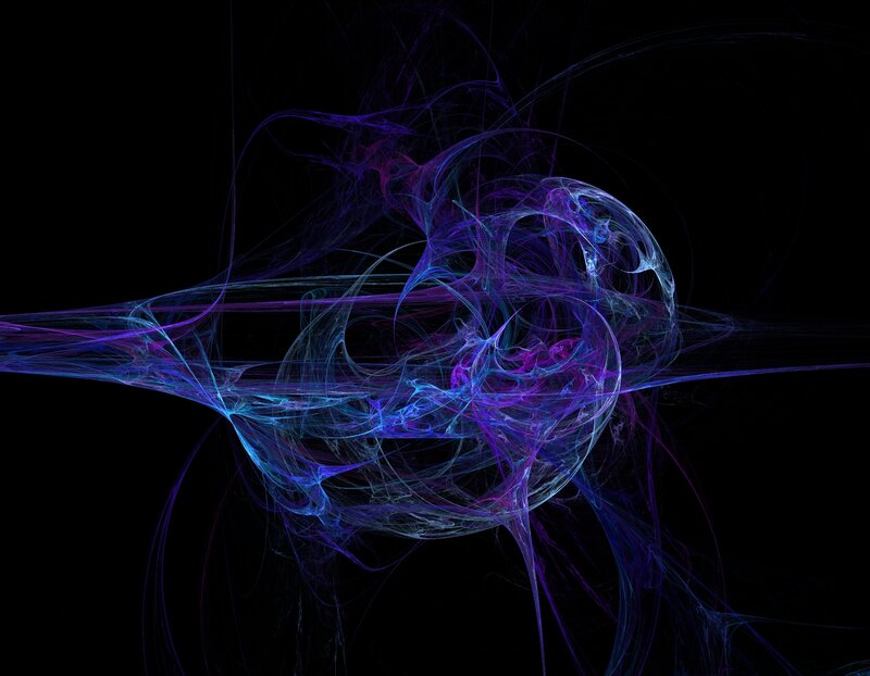 Abstract fractal energy swirl