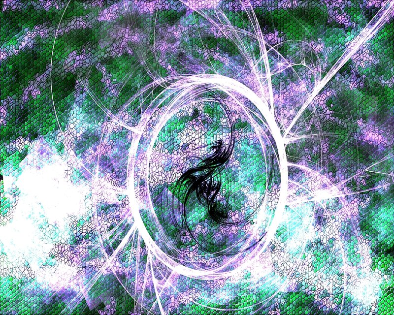 Abstract fractal energy swirl