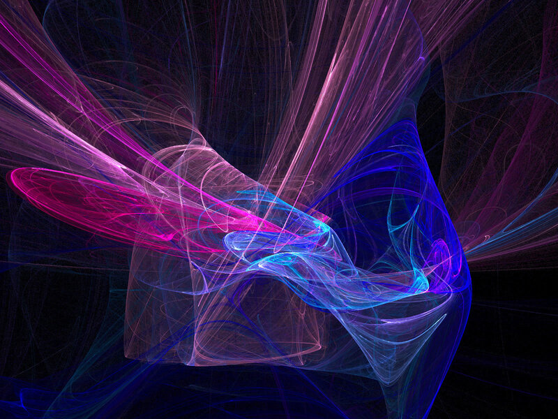 Abstract fractal energy swirl