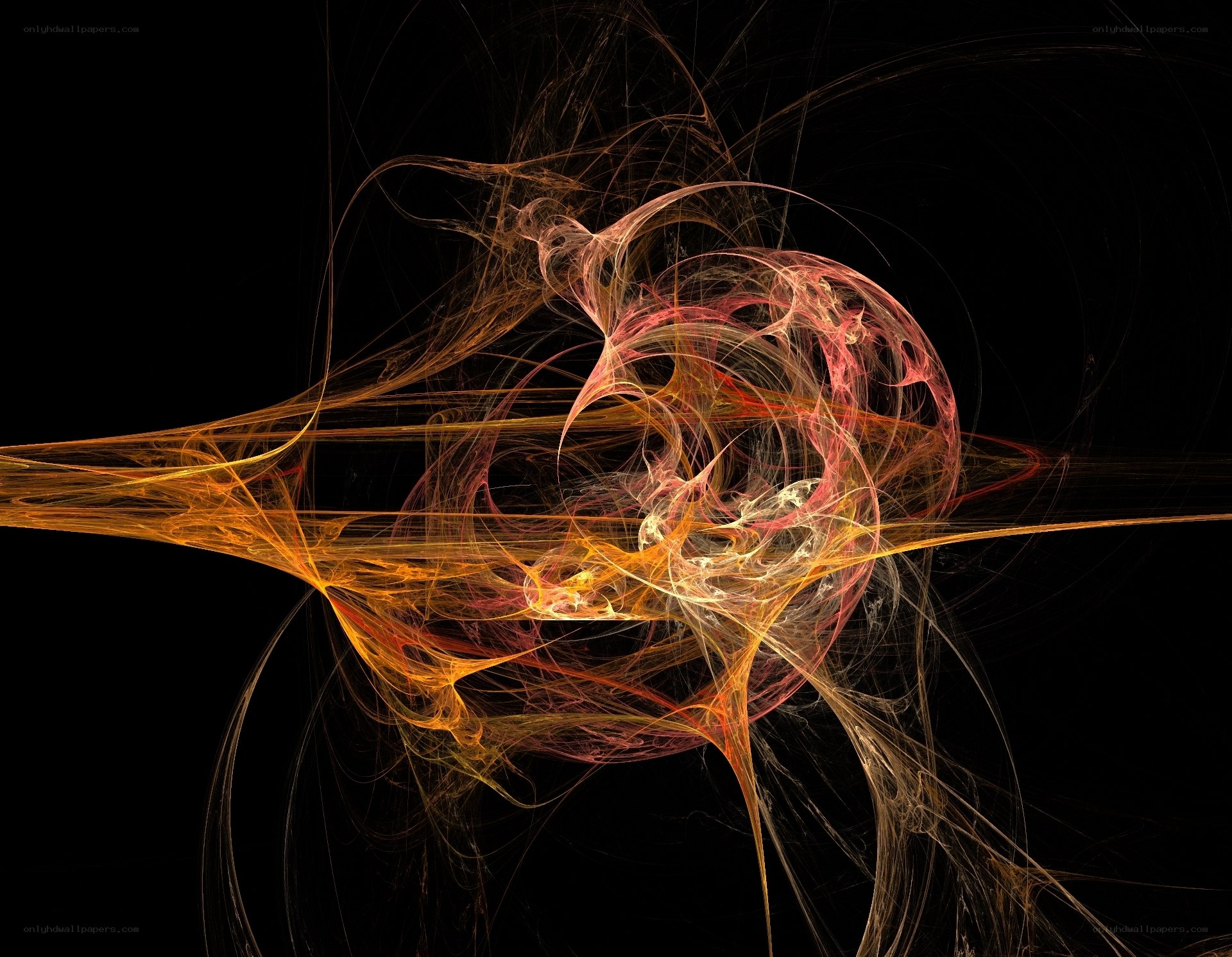 Abstract fractal energy swirl