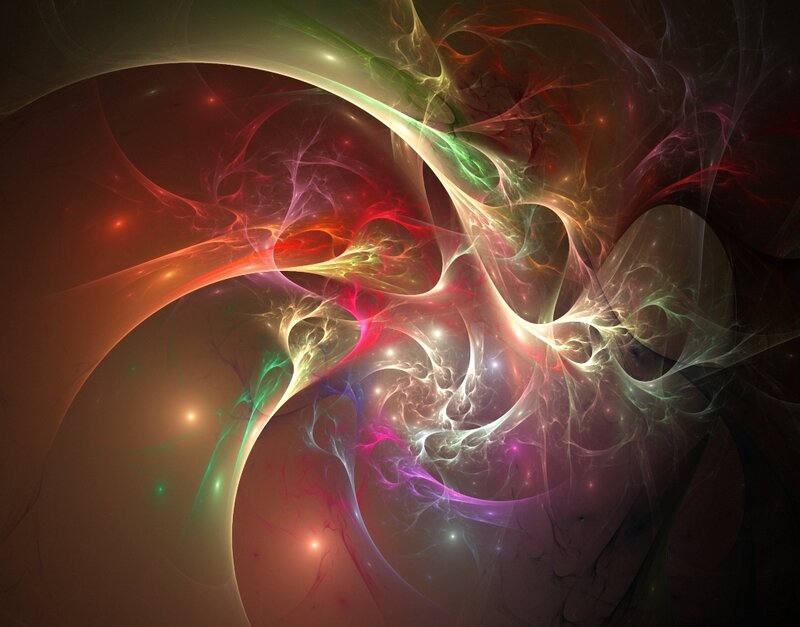 Abstract fractal energy swirl