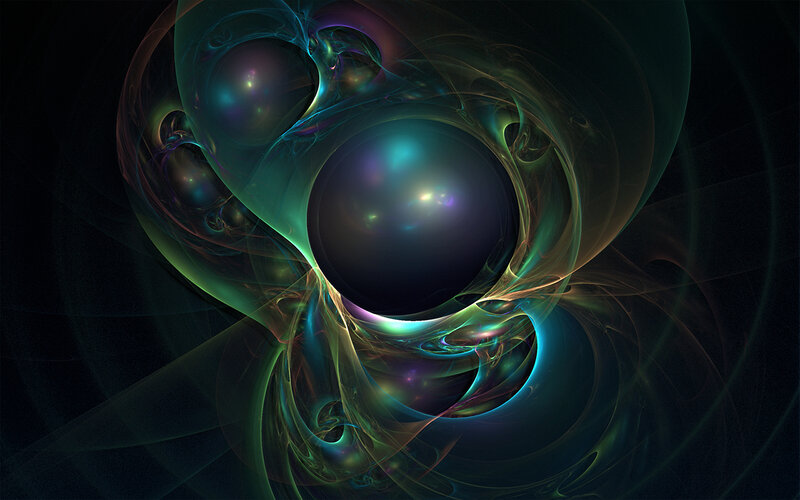Abstract fractal energy swirl