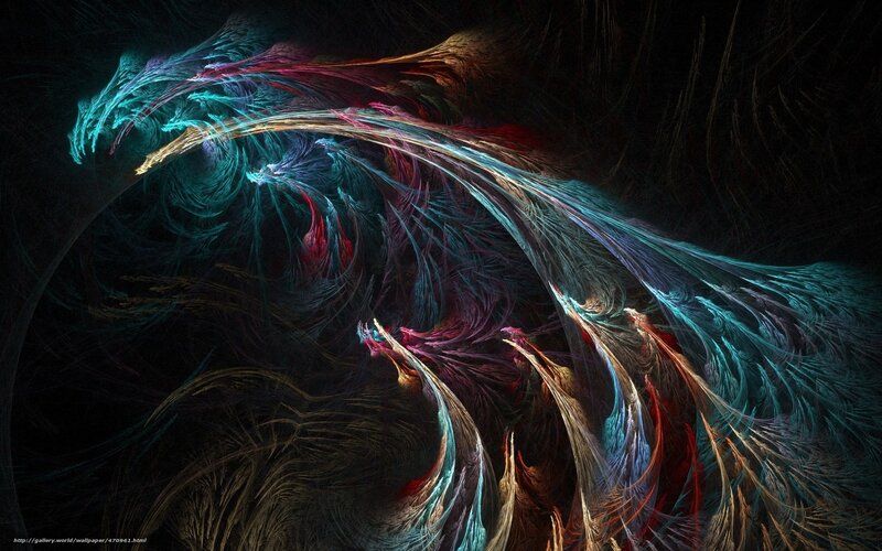 Abstract fractal energy swirl