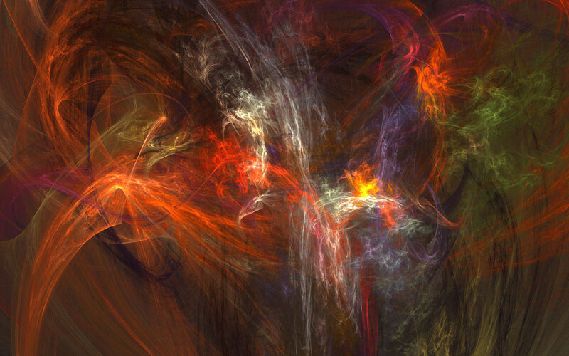 Abstract fractal energy swirl