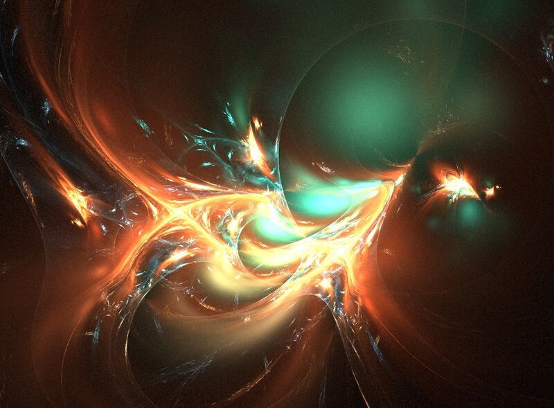 Abstract fractal energy swirl