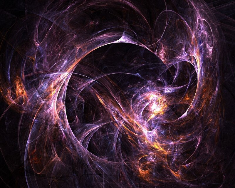 Abstract fractal energy swirl