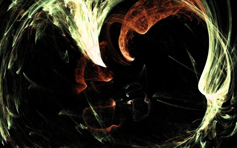Abstract fractal energy swirls