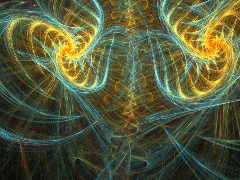 Abstract fractal energy swirls