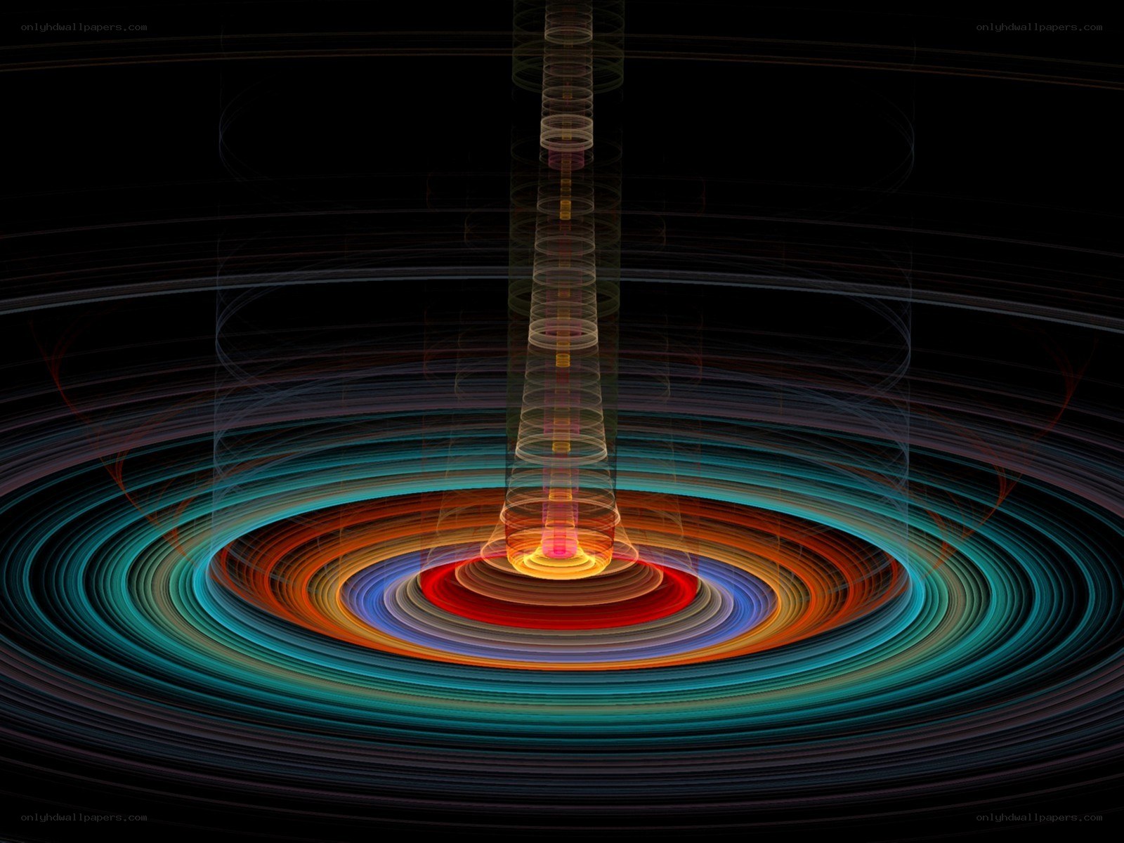 Abstract fractal energy vortex