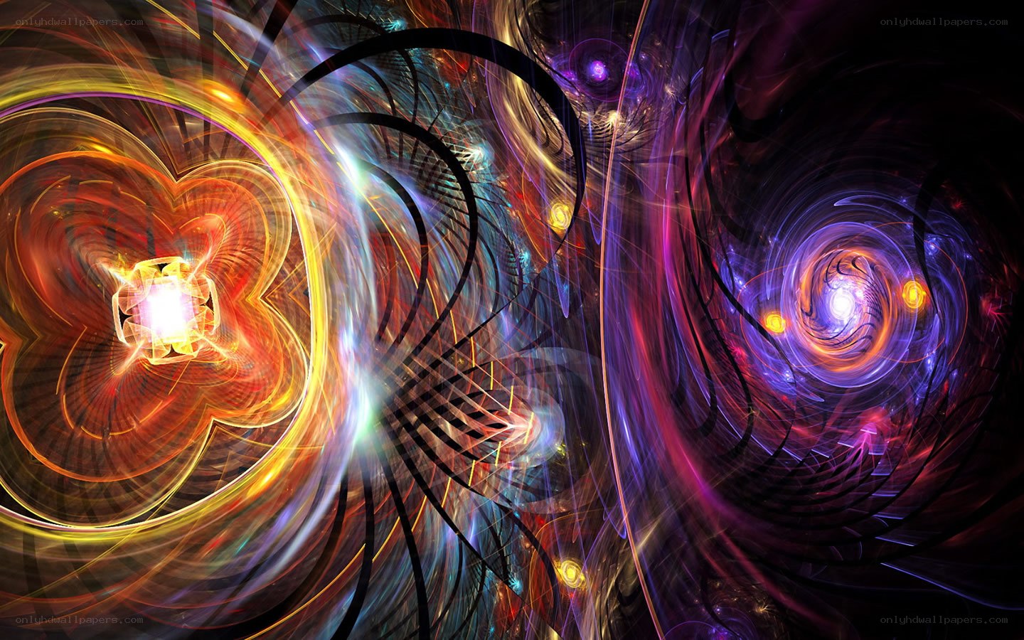 Abstract fractal energy vortex