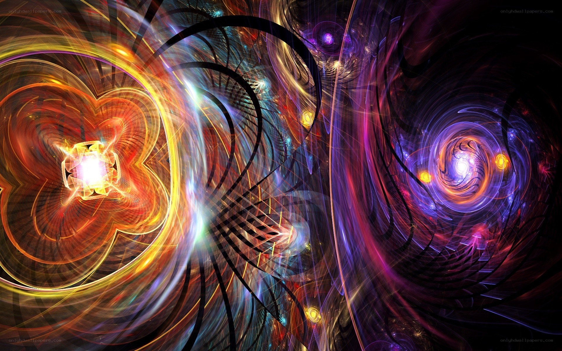 Abstract fractal energy vortex