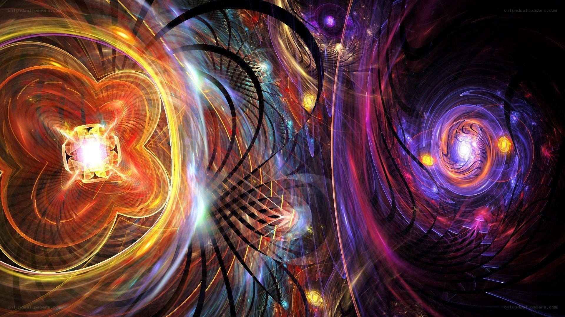 Abstract fractal energy vortex
