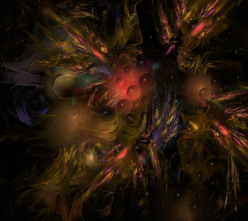 Abstract Fractal Explosion — Black