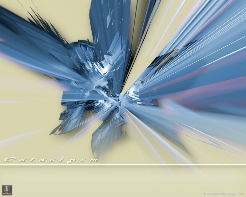 Abstract Fractal Explosion — Blue, Dynamic