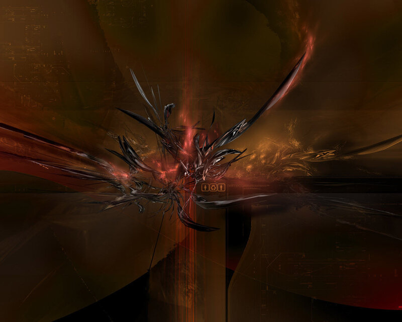Abstract Fractal Explosion — Brown