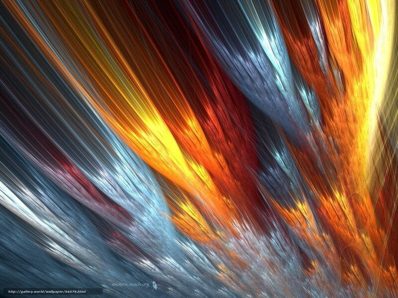 Abstract Fractal Explosion — Orange