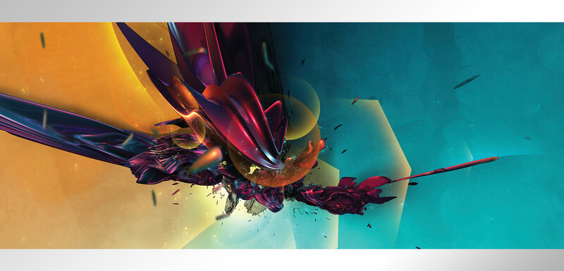 Abstract Fractal Explosion — Purple