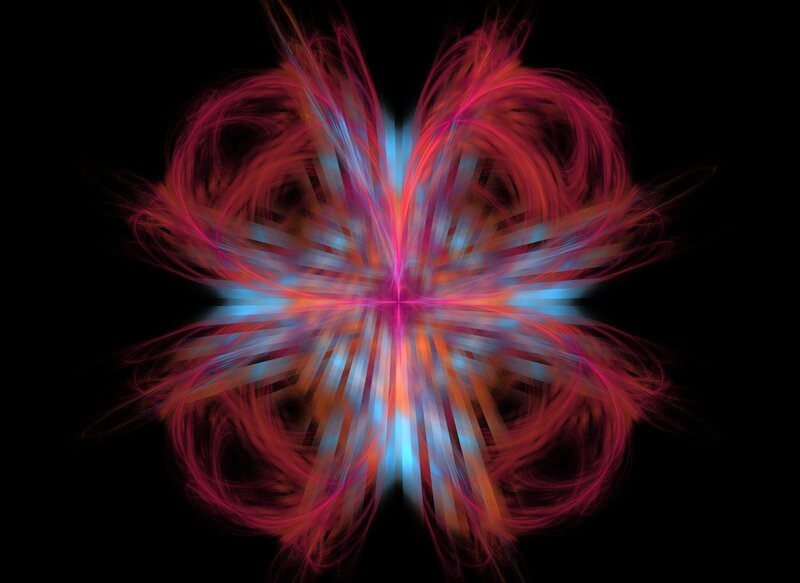 Abstract Fractal Explosion — Red, Dynamic
