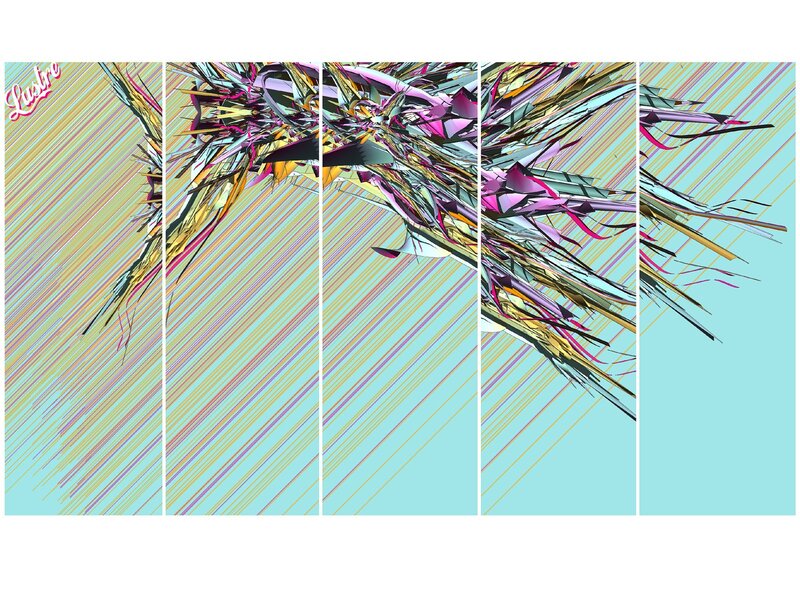 Abstract Fractal Explosion — Teal