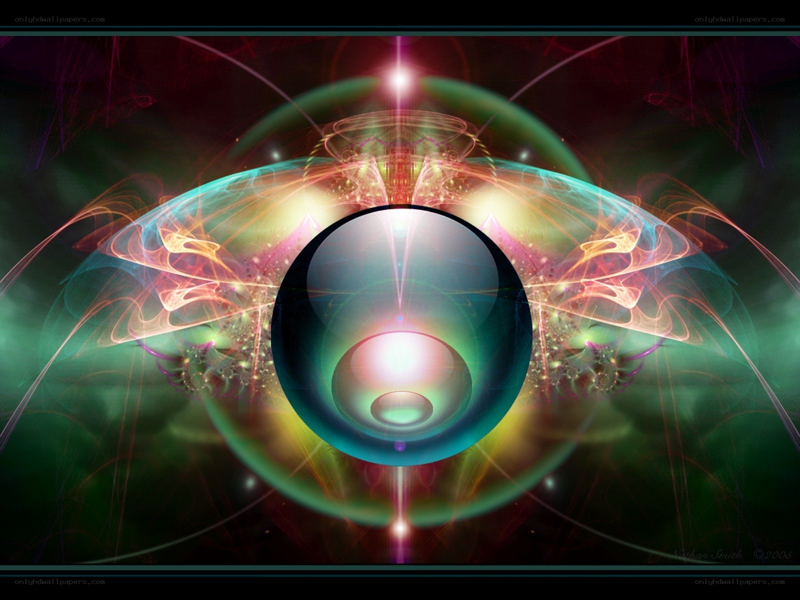 Abstract fractal eye design