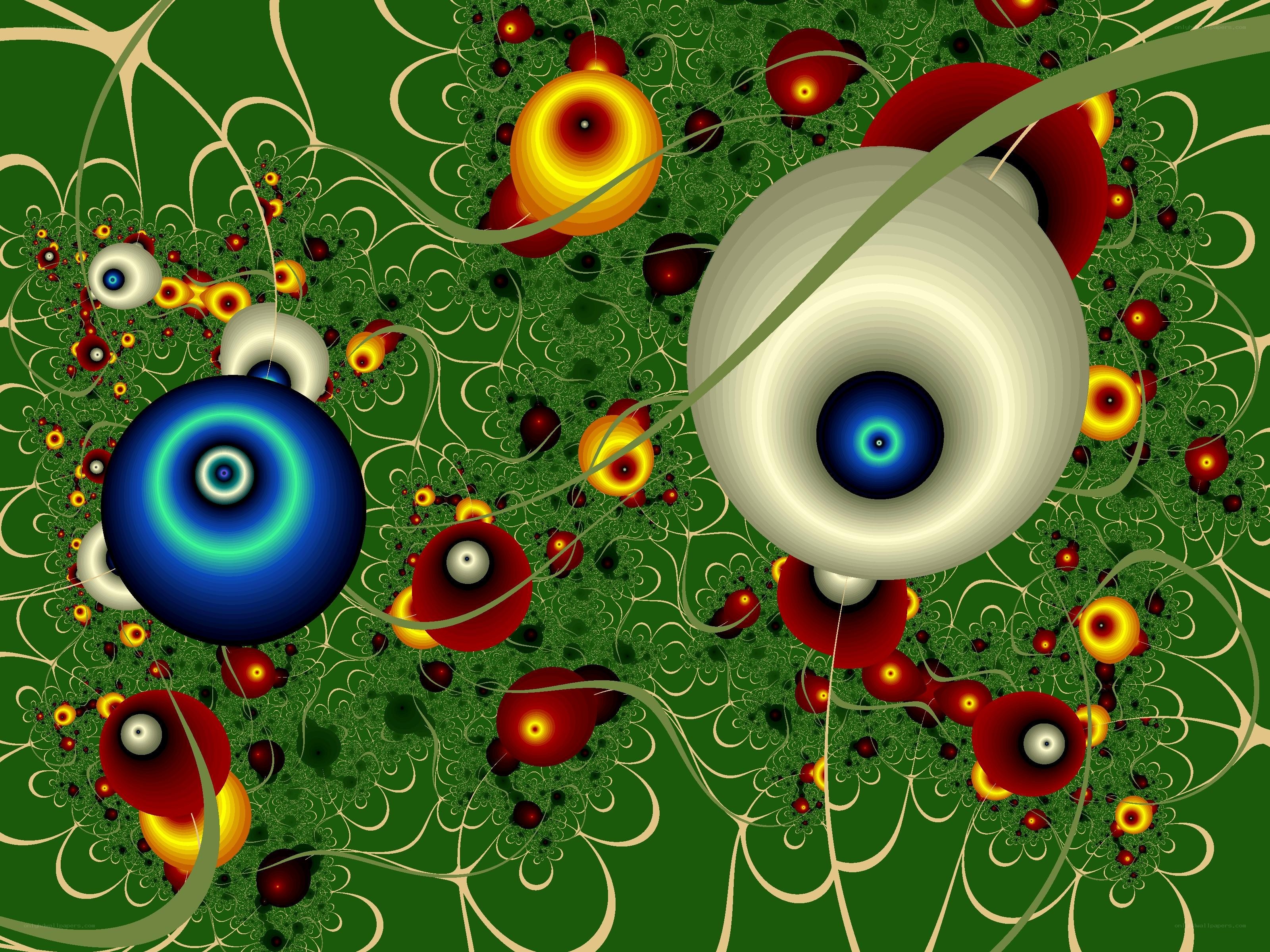 Abstract fractal eye patterns