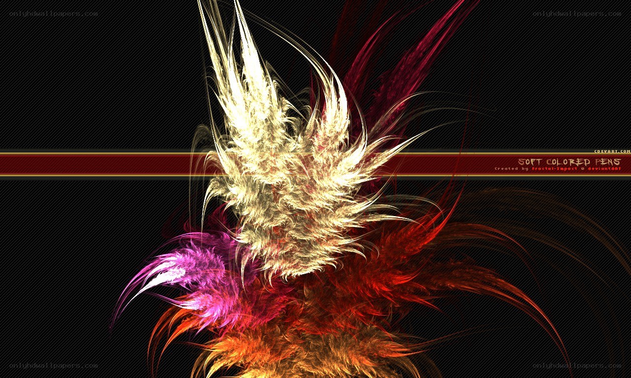 Abstract fractal feather design