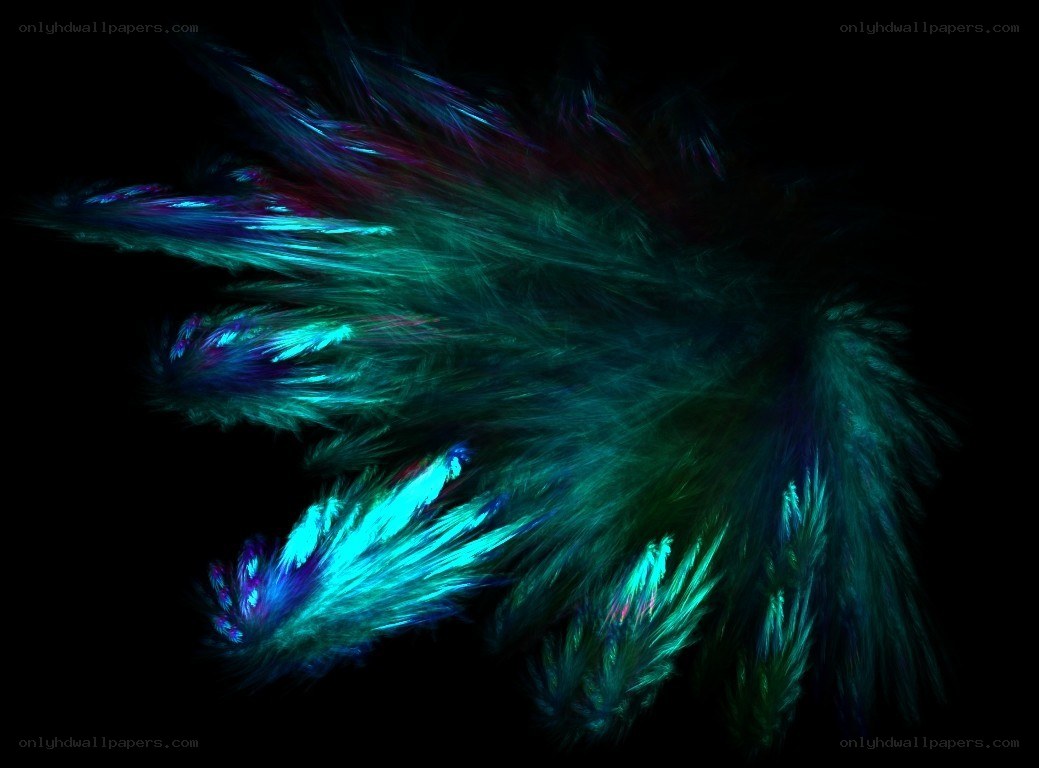 Abstract fractal feather design