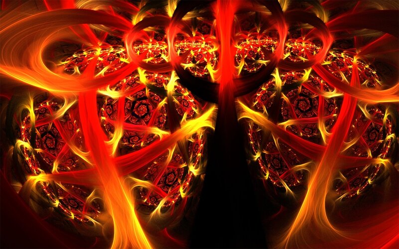 Abstract fractal fire design