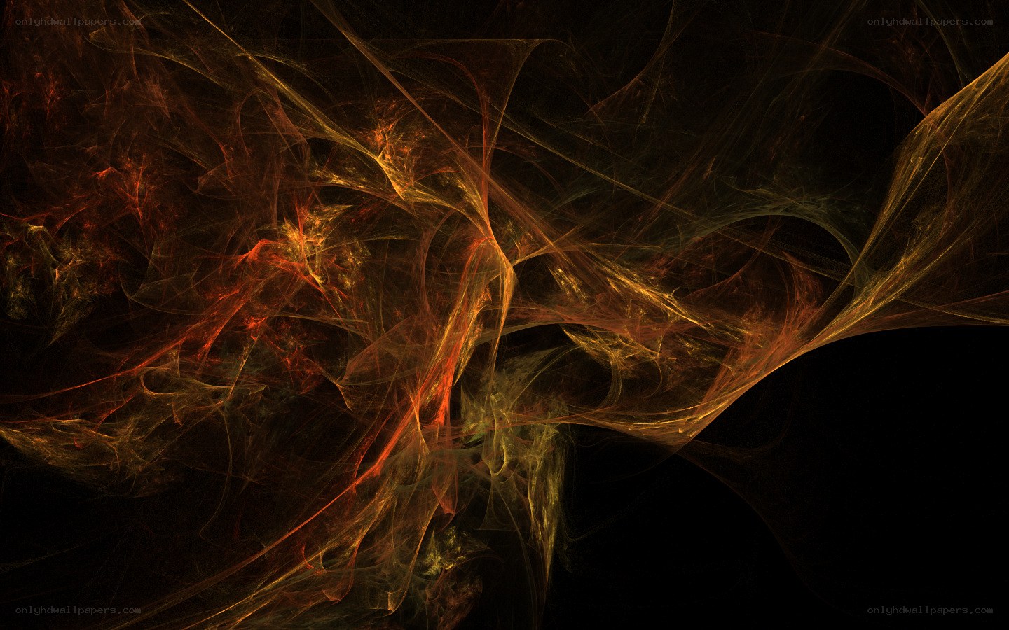 Abstract fractal fire swirl
