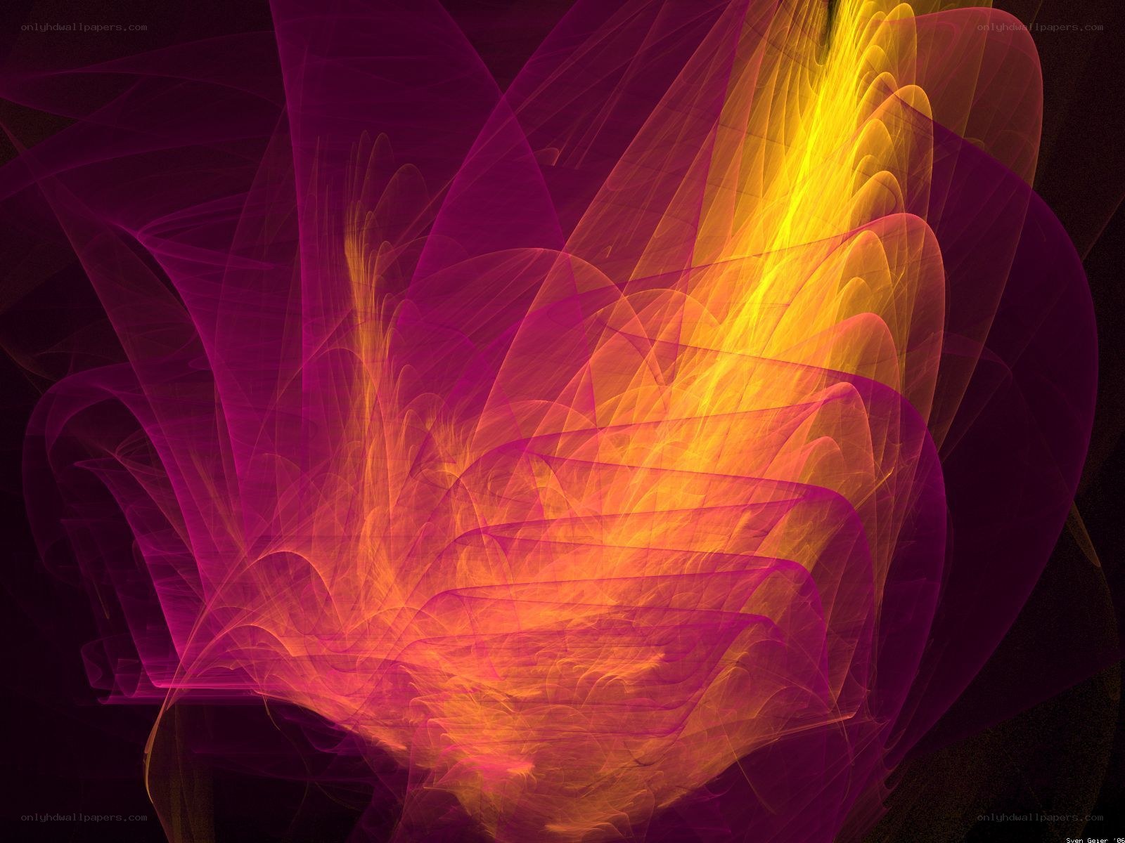 Abstract fractal flame art