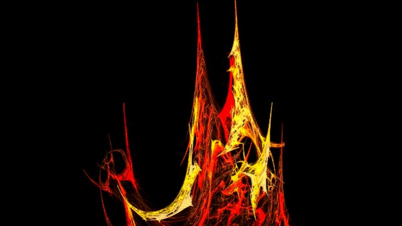 Abstract Fractal Flames — Red, Dramatic