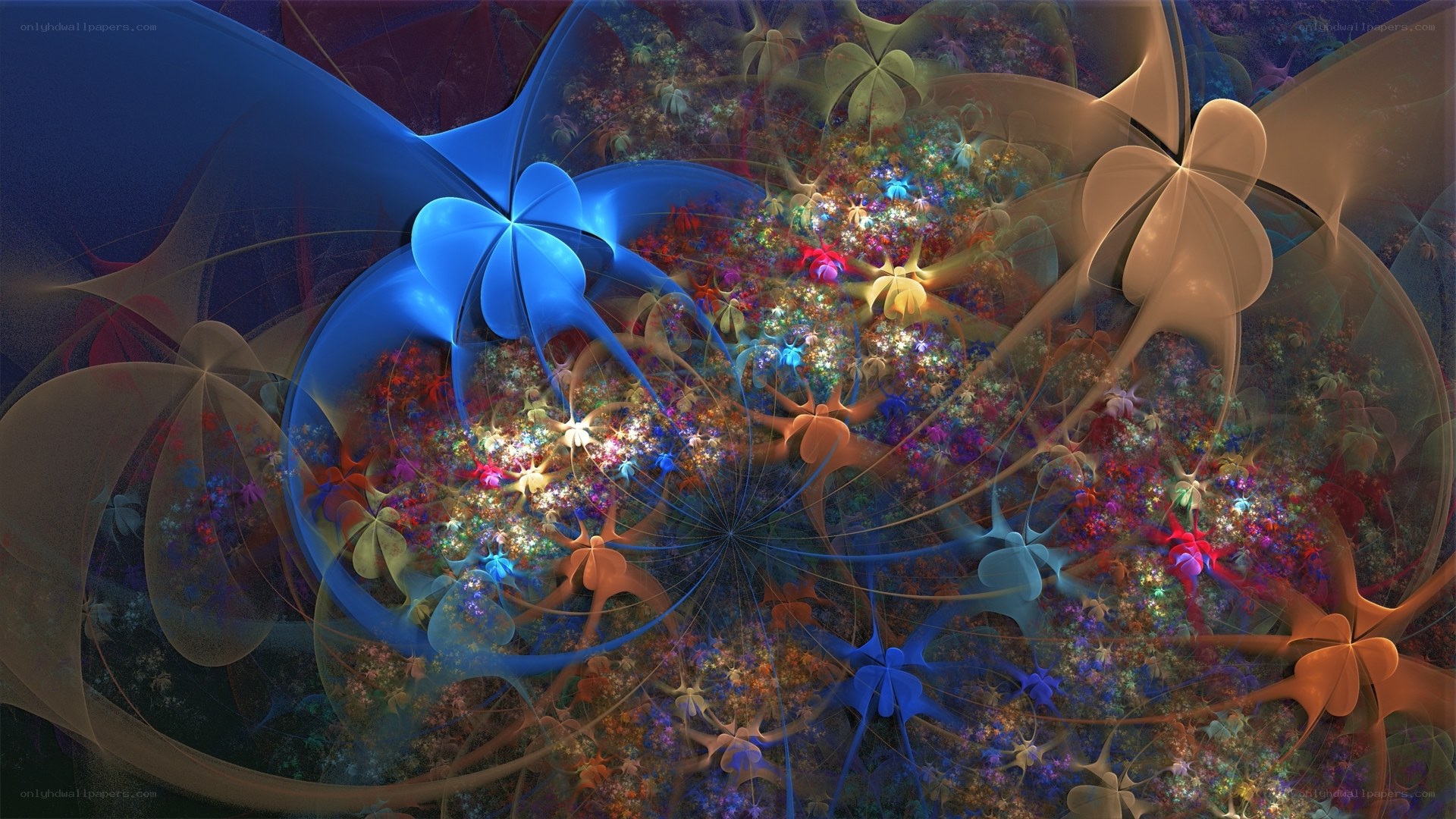 Abstract fractal floral design