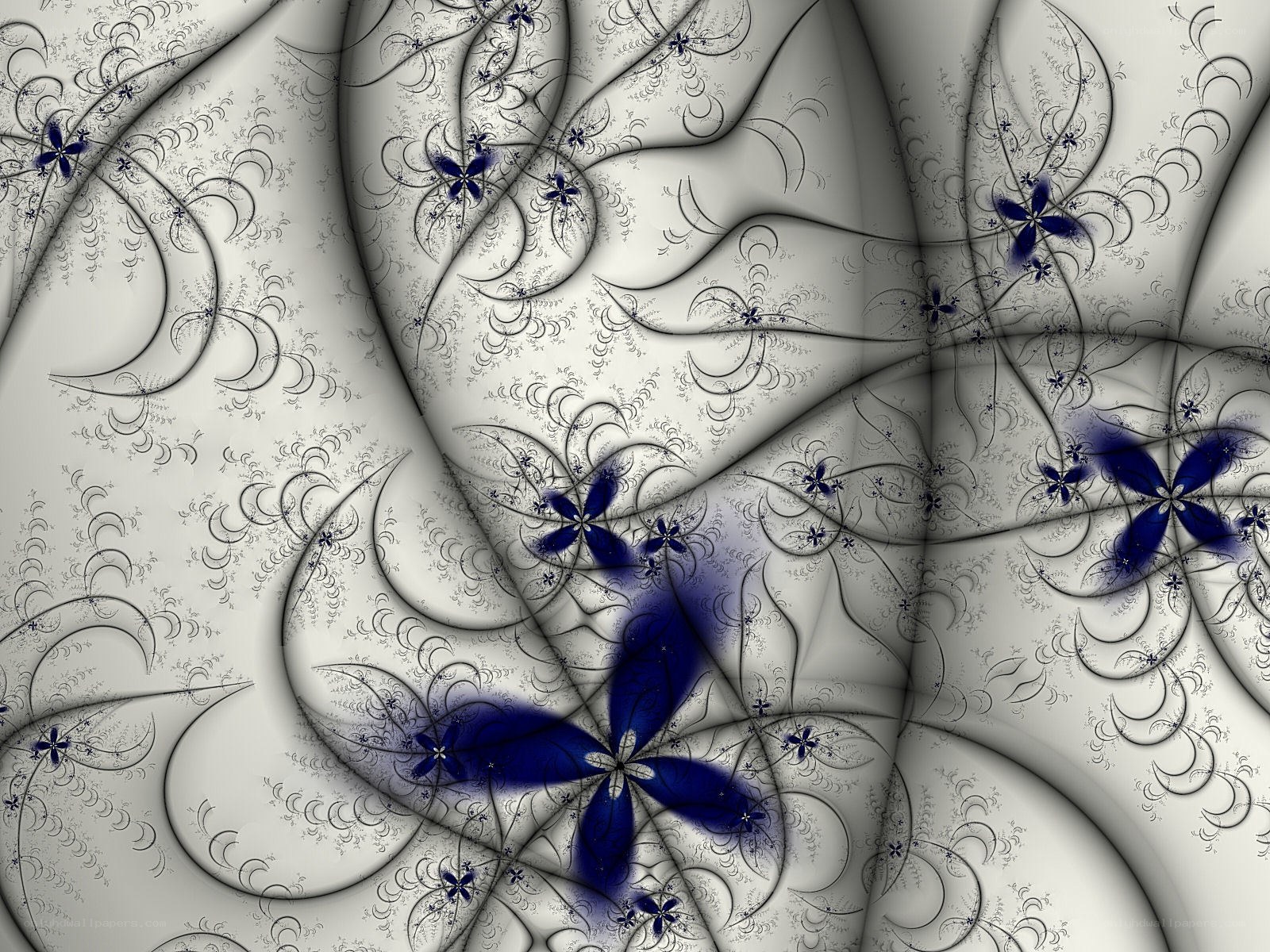 Abstract fractal floral pattern