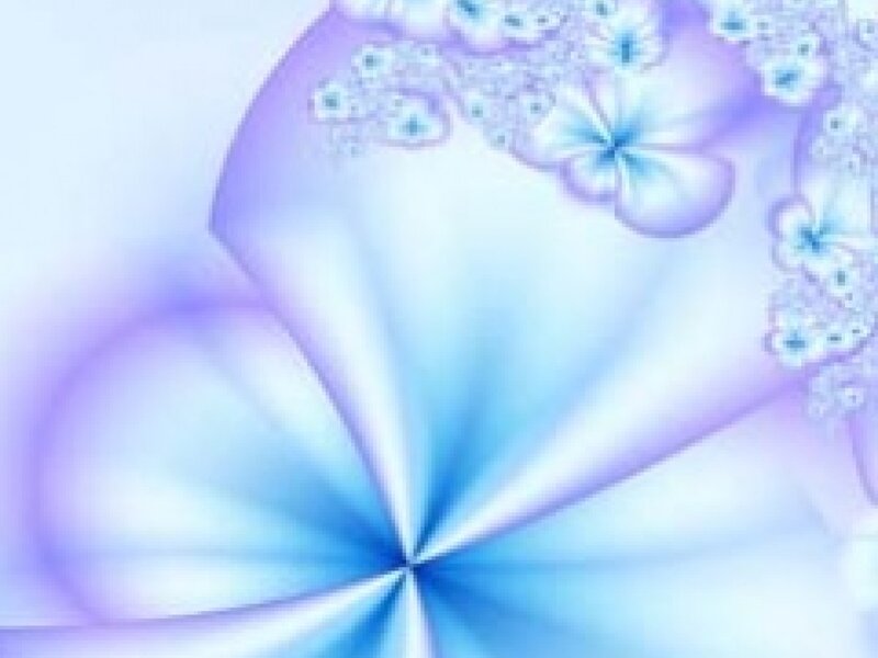 Abstract Fractal Flower — Blue