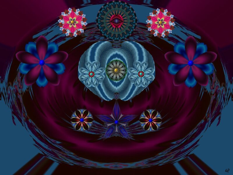 Abstract fractal flower design