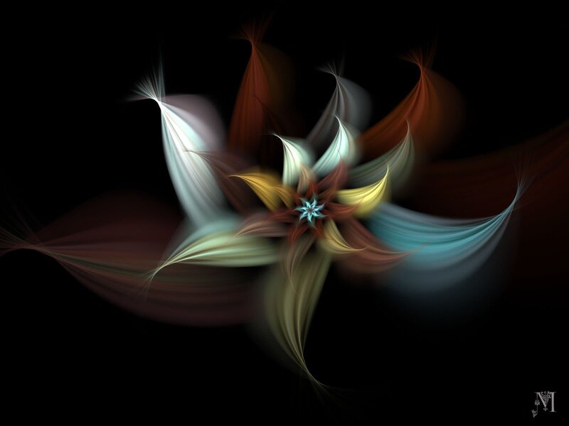 Abstract fractal flower design