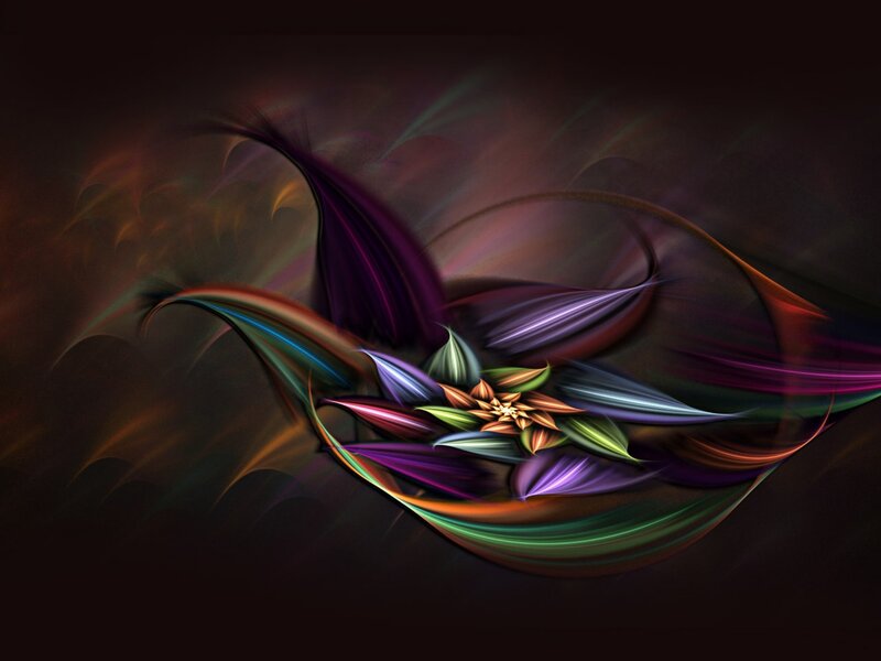 Abstract fractal flower design
