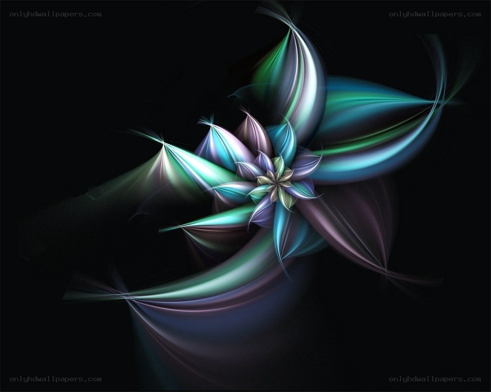 Abstract fractal flower design